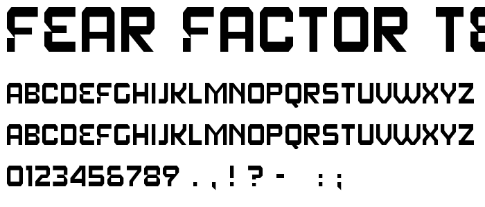 Fear Factor Text font